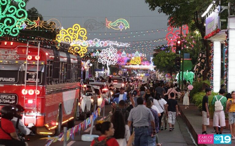 Familias disfrutan de la Navidad en la Avenida de Bolívar a Chávez