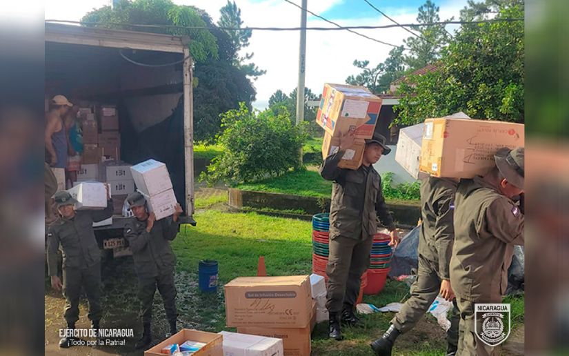 Ejército de Nicaragua apoya traslado de insumos médicos