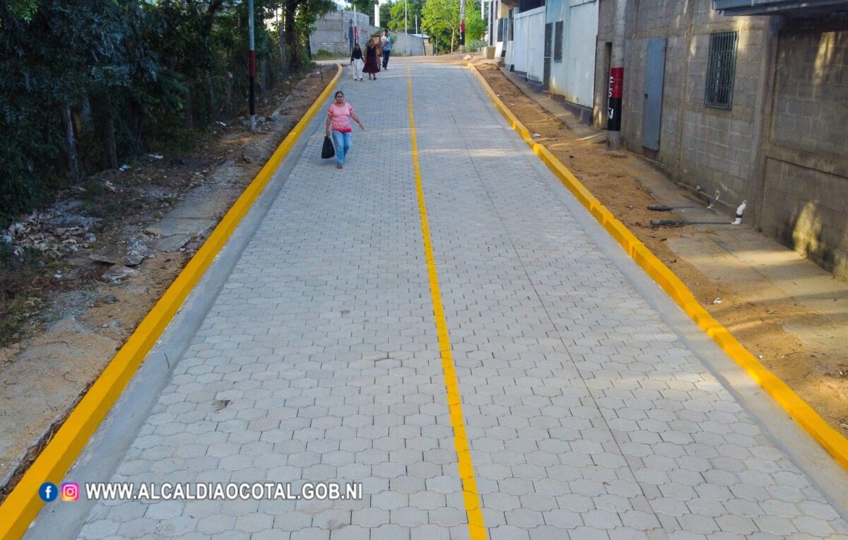 Entregan 115 metros lineales de adoquinado en Ocotal-Nueva Segovia