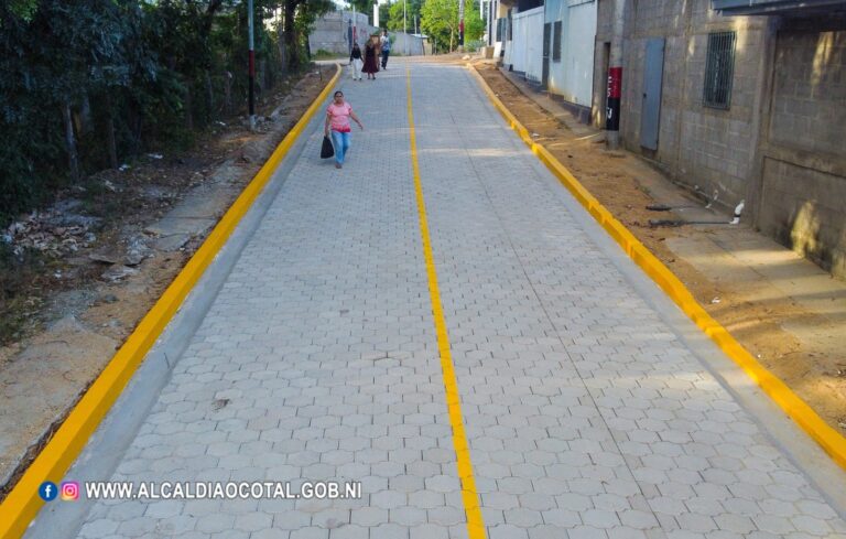 Entregan 115 metros lineales de adoquinado en Ocotal-Nueva Segovia
