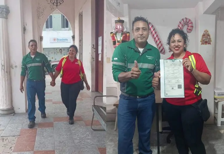 Pareja sella su divorcio con un tierno beso en la boca