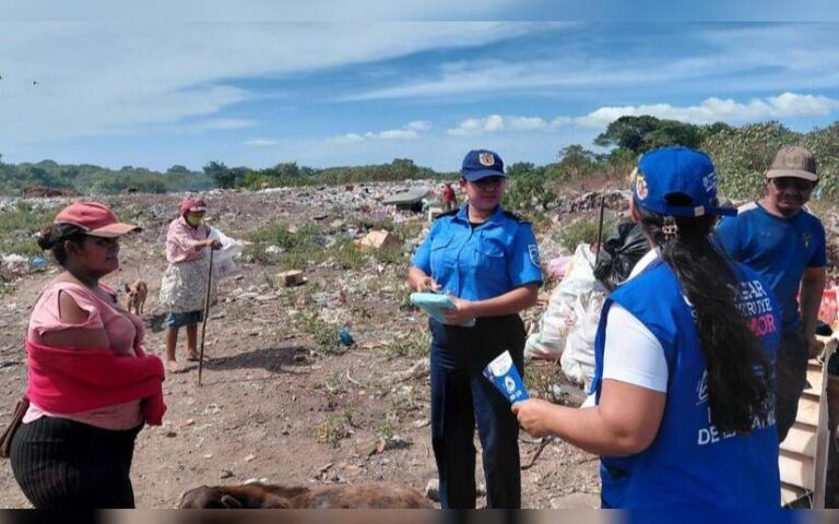 Buen Gobierno Sandinista realiza a través de MIFAMILIA visita en zonas de riesgo