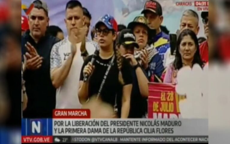 “Aquí no nos vamos a rendir”: hija del Comandante Hugo Chávez exige la libertad de Maduro y “respeto” a Venezuela