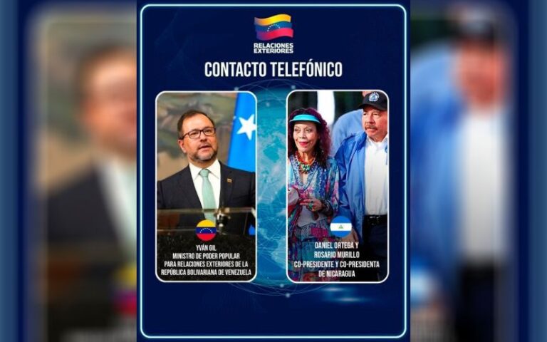 Nicaragua expresa respaldo a Venezuela frente a agresión militar contra el Presidente Nicolás Maduro