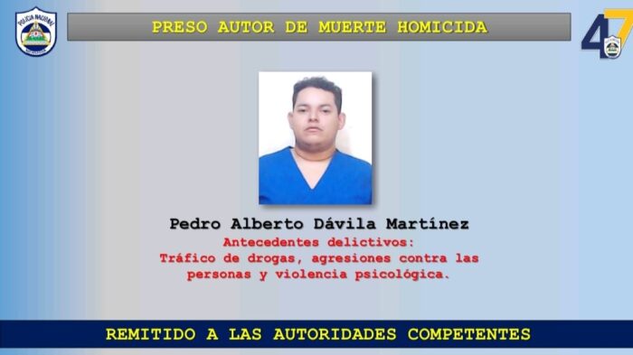Capturan al autor de homicidio de un adolescente en Managua