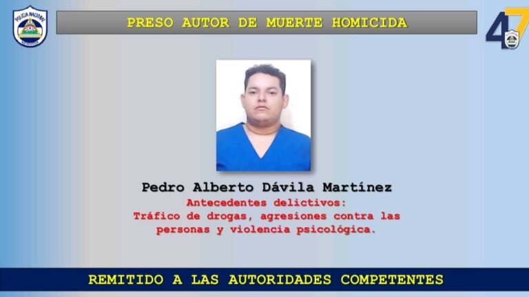 Capturan al autor de homicidio de un adolescente en Managua