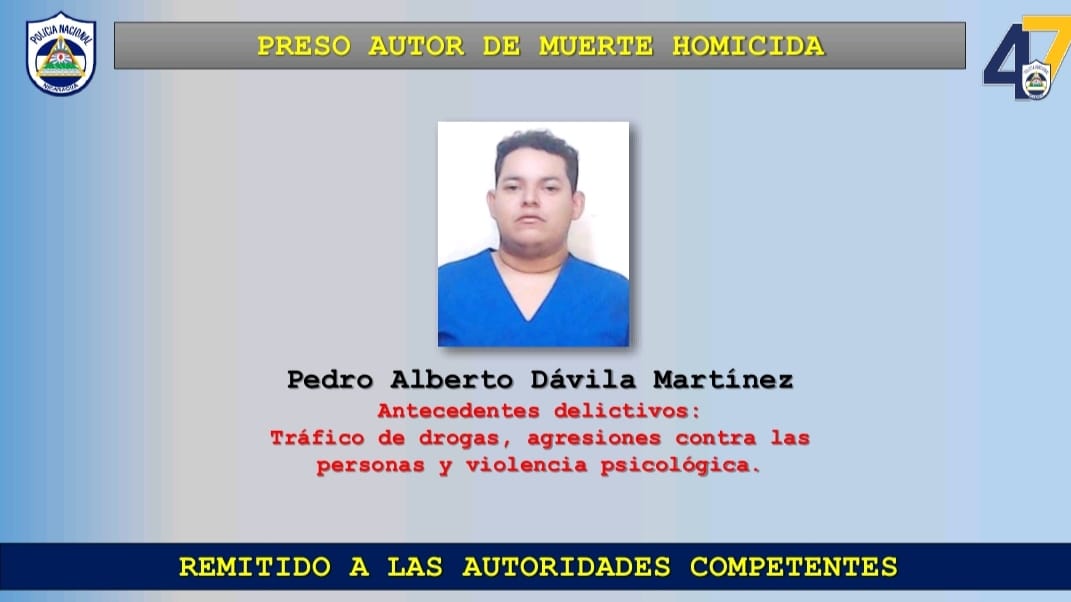 Capturan al autor de homicidio de un adolescente en Managua
