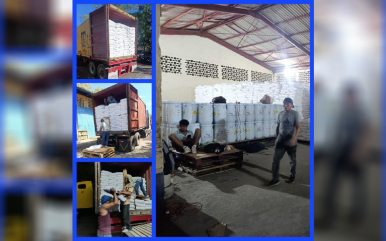 ENACAL recibe 400 toneladas de insumos para garantizar potabilización de agua a nivel nacional