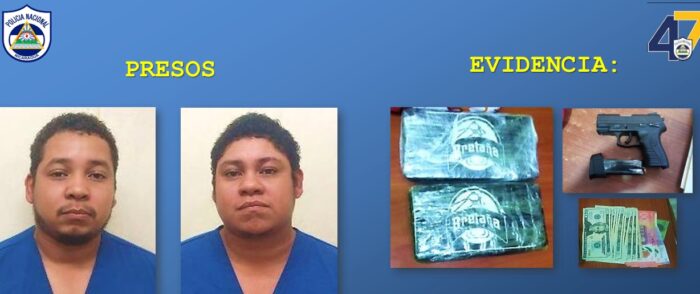 Incautan más de un kilo de cocaína y capturan a dos sujetos