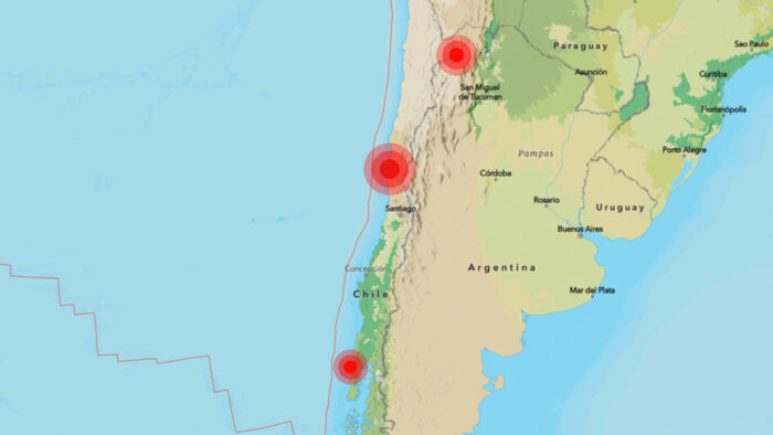 Sismo de 6,1 de magnitud se registra en costas chilenas