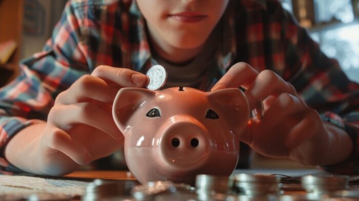 ahorros a su pequeño hijo