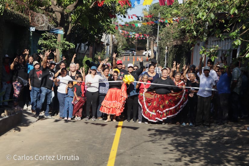 Entregan 5 calles asfaltadas en el barrio Rubén Darío, Managua