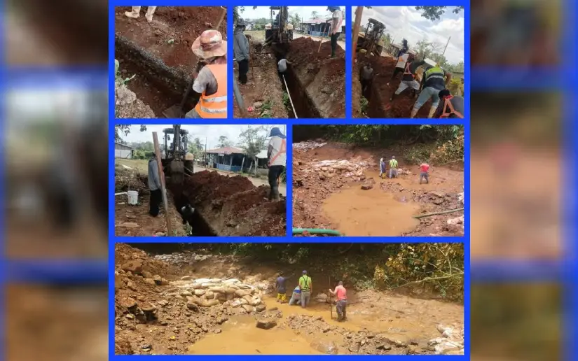 Avanza al 55% construcción del sistema de agua potable en comunidad La Esperanza de Nueva Guinea