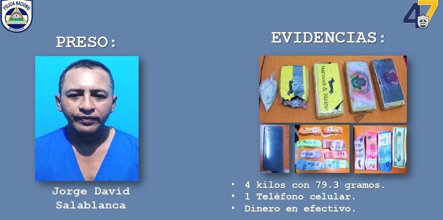 Incautan 4 kilos con 79.3 gramos de cocaína