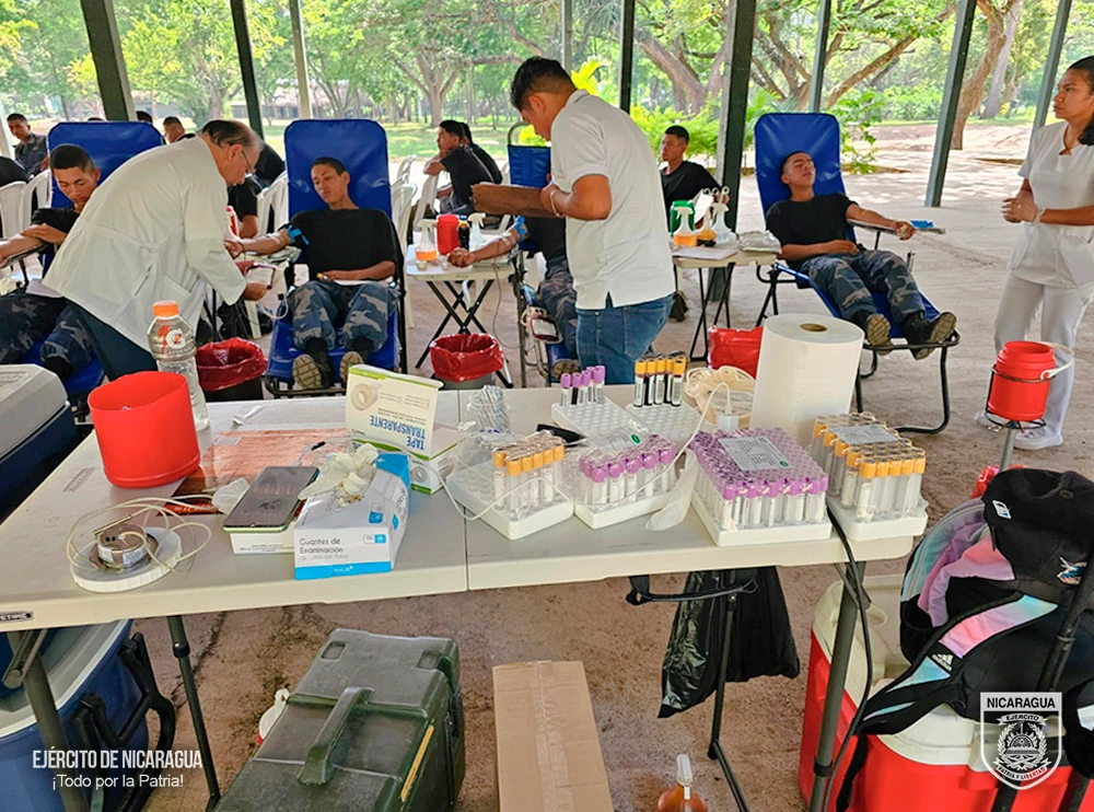 Militares donan 106 litros de sangre en Estelí