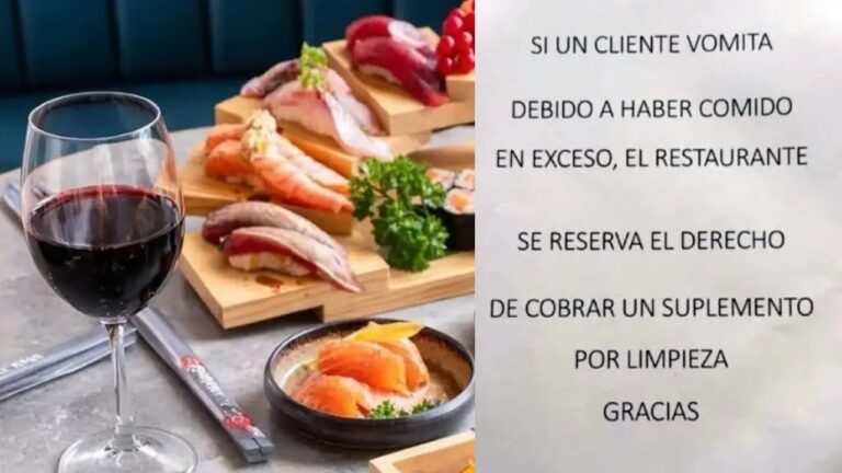 Restaurante cobrará tarifa adicional para los que vomitan en el local