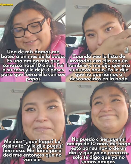 Se quedó sin dama de honor y sin su mejor amiga en su boda
