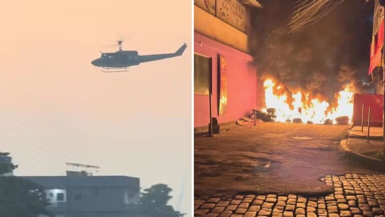 Fuego y balaceras durante operativo en una peligrosa favela de Brasil