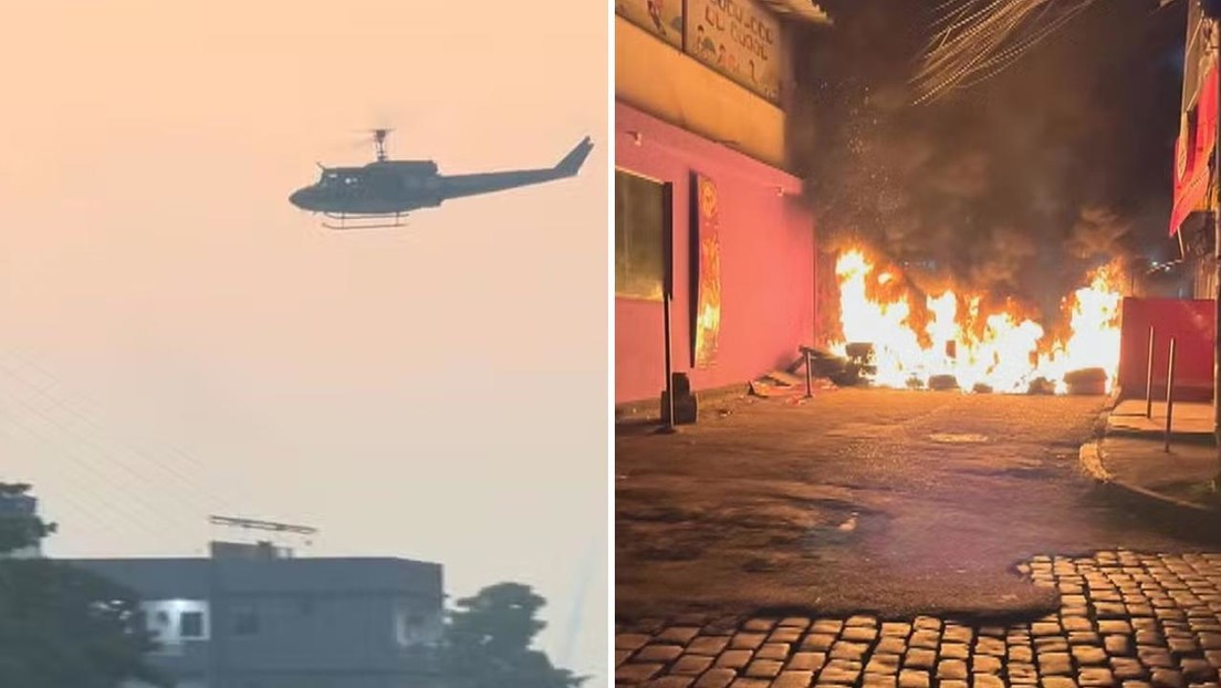 Fuego y balaceras durante operativo en una peligrosa favela de Brasil