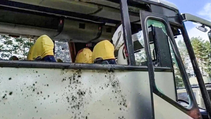 Dron atacó autobús con equipo infantil de fútbol en Briansk