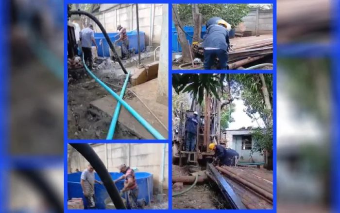 Construyen pozo en el barrio Israel Galeano