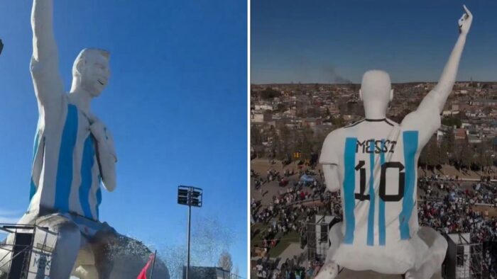 Inaugura la estatua de Lionel Messi más alta del mundo