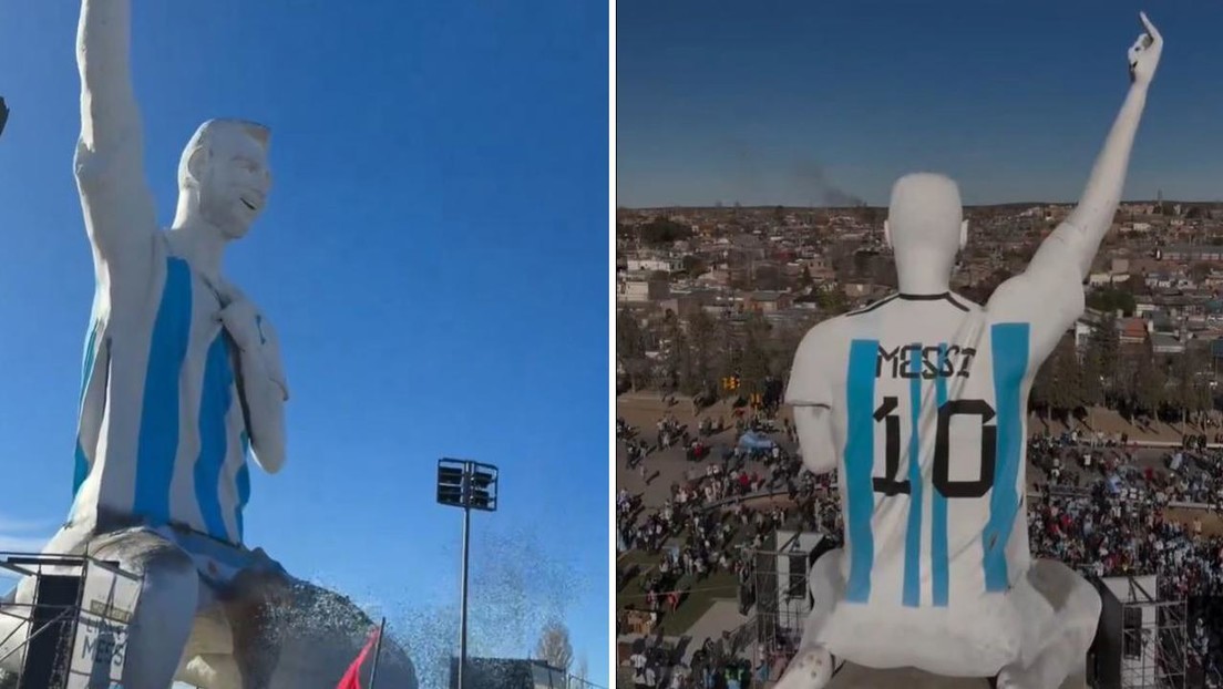 Inaugura la estatua de Lionel Messi más alta del mundo