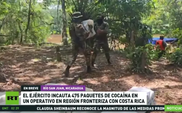 Incautan en Nicaragua 475 paquetes de cocaína en un operativo junto a la frontera con Costa Rica