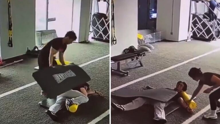 Joven va al gimnasio a entrenar, pero termina durmiendo siete horas y se vuelve viral