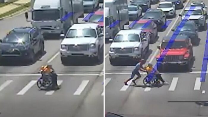 'Spider-Man' rescata a un hombre en plena autopista