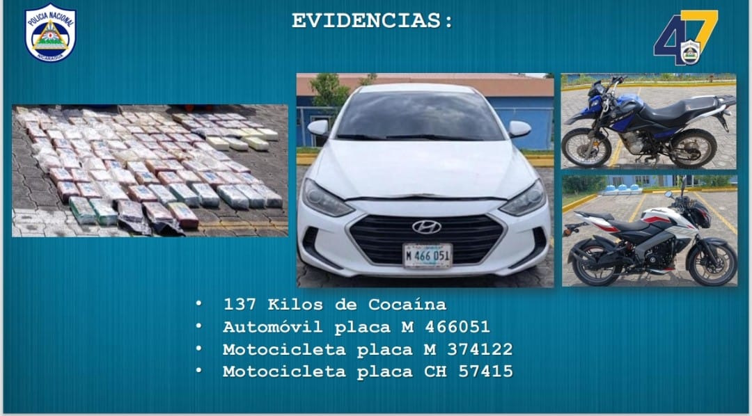 Incautan 137 kilos de cocaína en el municipio de Nindirí