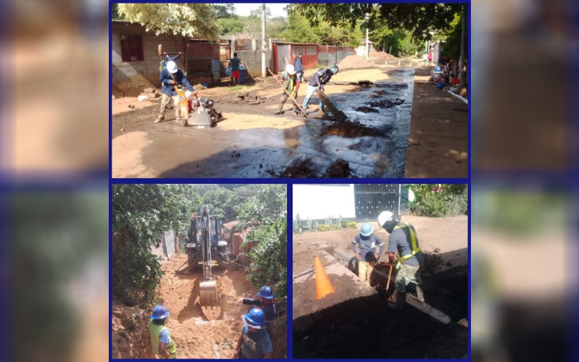 ENACAL alcanza 75 % de avance en proyecto de agua y saneamiento en barrio Marvin Marín