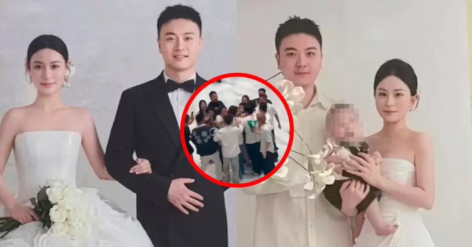 Celebraba su boda mientras festejaban los 100 días de su bebé con otra mujer