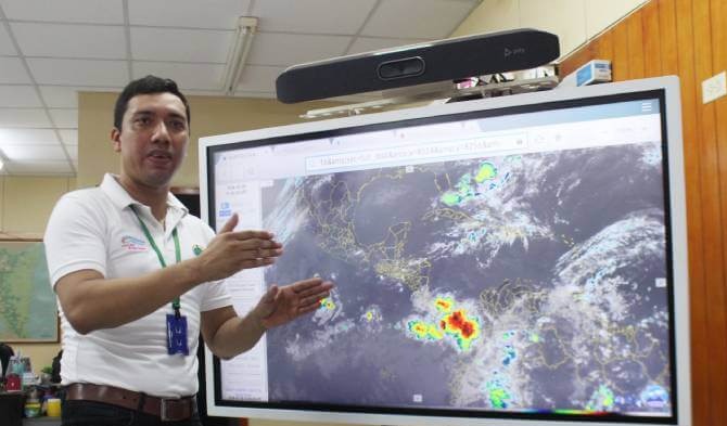 Lluvias débiles y ambiente caluroso se espera para esta semana