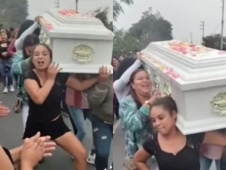 Despiden a su tía bailando y cargando su ataúd