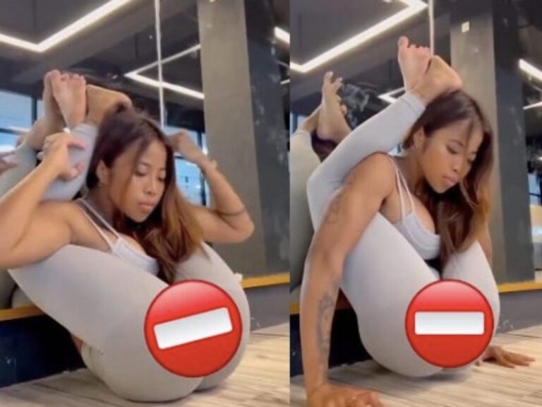 Mujer sorprende por gran flexibilidad en yoga