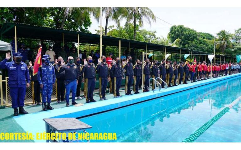 Inauguración del XXV Campeonato de Natación del Ejército de Nicaragua