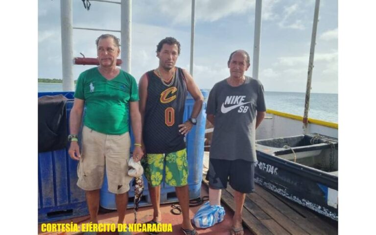 Ejército de Nicaragua coordina retorno de náufragos a su país de origen
