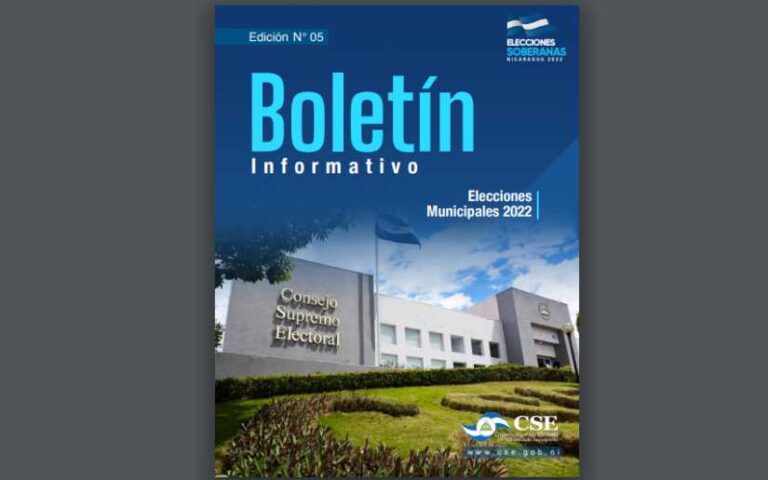 Consejo Supremo Electoral: Boletín informativo No. 5 Elecciones Soberanas 2022