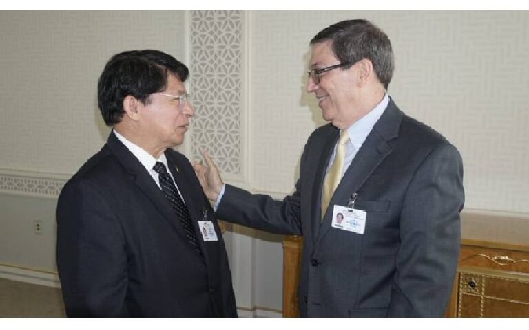 Canciller Denis Moncada se reúne con el Canciller de Cuba Bruno Rodríguez