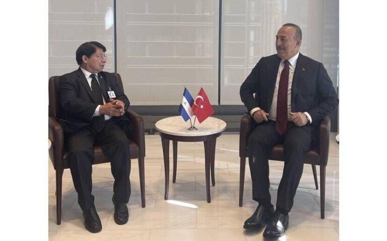 Nicaragua con cancilleres de Rusia, Turkiye, Bielorrusia, Kuwait y República Árabe Saharui