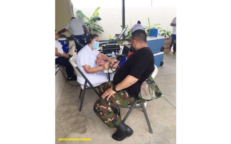 Ejército de Nicaragua participa en jornada de donación voluntaria de sangre