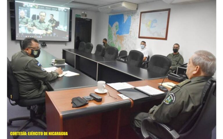 Ejército de Nicaragua en videoconferencia de Comandantes de Ejércitos Americanos (CEA)