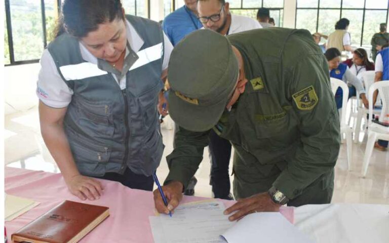 Ejército de Nicaragua participa en firma de acta en Santa Rosa del Peñón