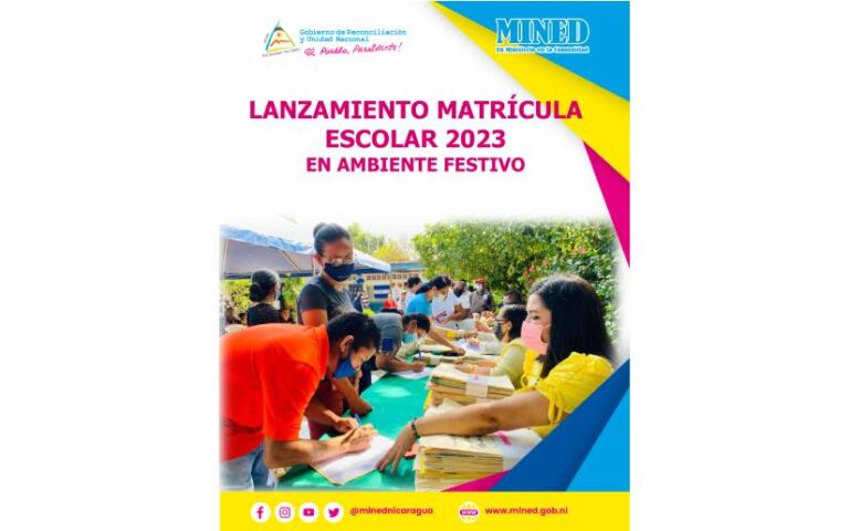 Mined realiza realiza el lanzamiento de la matrícula escolar 2023