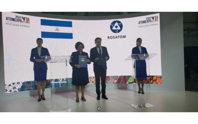 Rusia y Nicaragua firman Hoja de Ruta para Energía Atómica con Fines Pacíficos