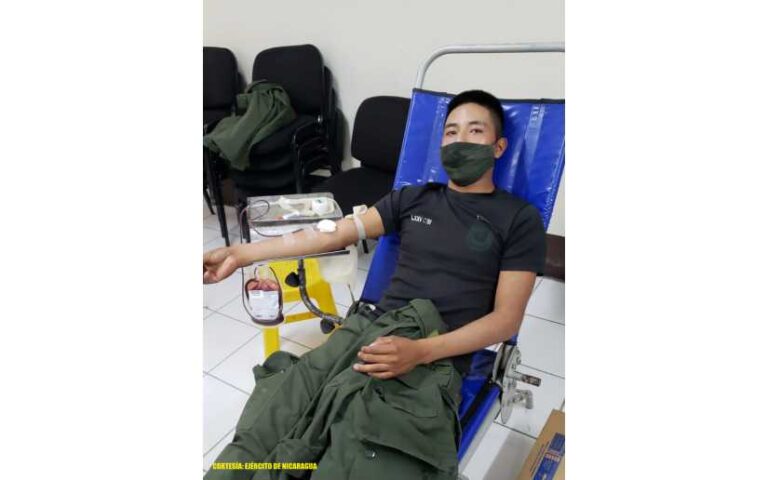 Ejército de Nicaragua informa sobre jornada de donación de sangre