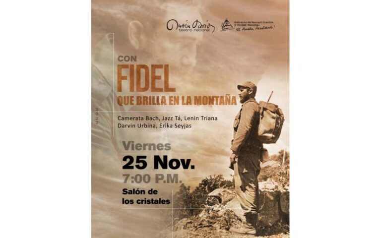 Teatro Nacional Rubén Darío invita a concierto “Con Fidel que brilla en la montaña”