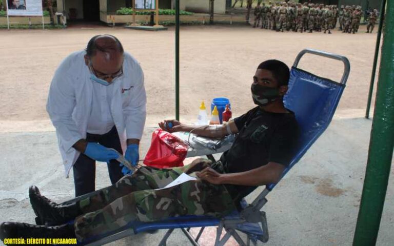 Ejército de Nicaragua participó en jornada de donación voluntaria de sangre en Estelí