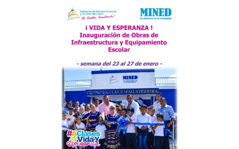 Gobierno de Nicaragua inaugura 24 obras de infraestructura y equipamiento escolar